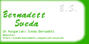 bernadett sveda business card